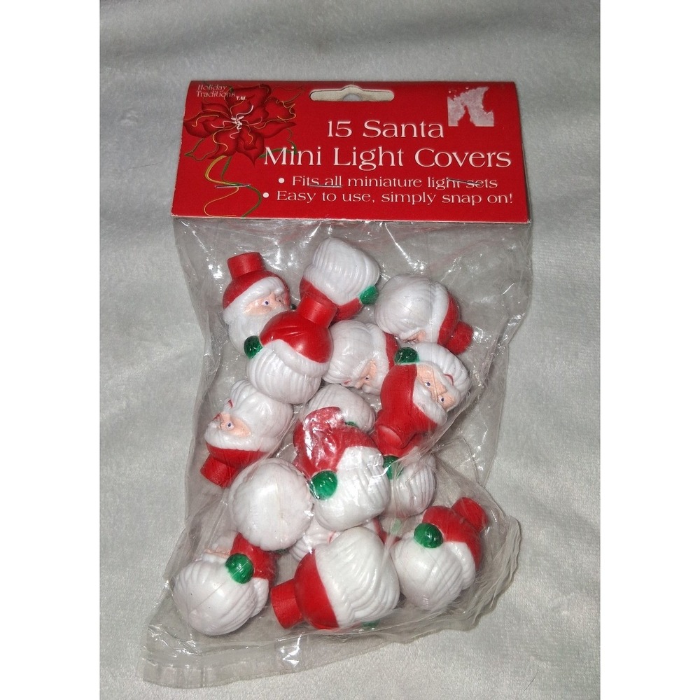 Holiday Traditions 15 Santa Mini Christmas Light Covers Midwestern Home Products